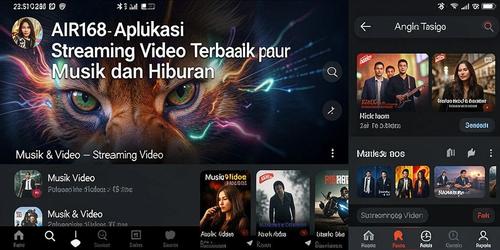Tampilan antarmuka aplikasi AIR168 yang ramah pengguna.