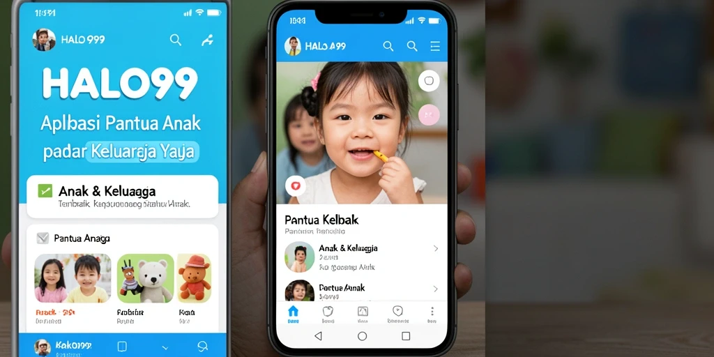 Antarmuka HALO99 yang intuitif dan mudah digunakan untuk pemantauan anak.