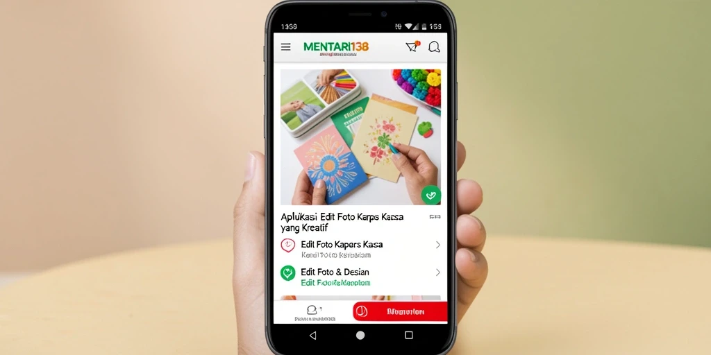 Tampilan antarmuka MENTARI138 saat mengedit foto kertas kaca.