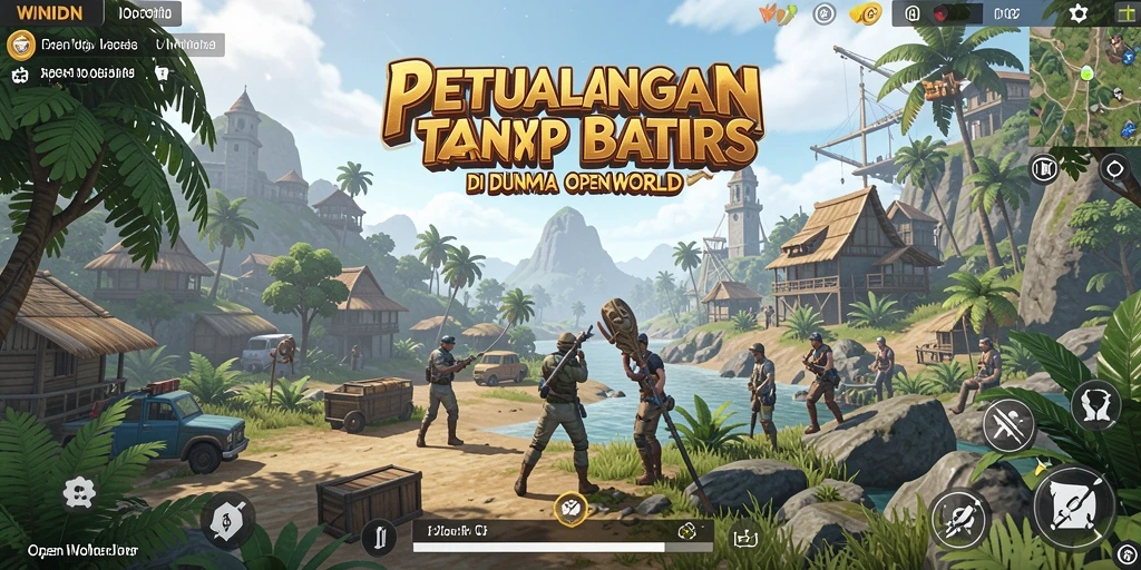 Screenshot utama WINIDN menampilkan pemandangan indah dunia Open World.